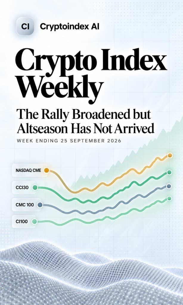 Crypto Index Weekly: The Rally Broadened but Altseason Has Not Arrived