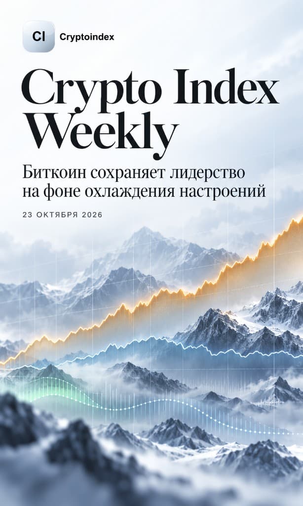 Криптоиндекс недели: Биткоин сохраняет лидерство на фоне охлаждения настроений
