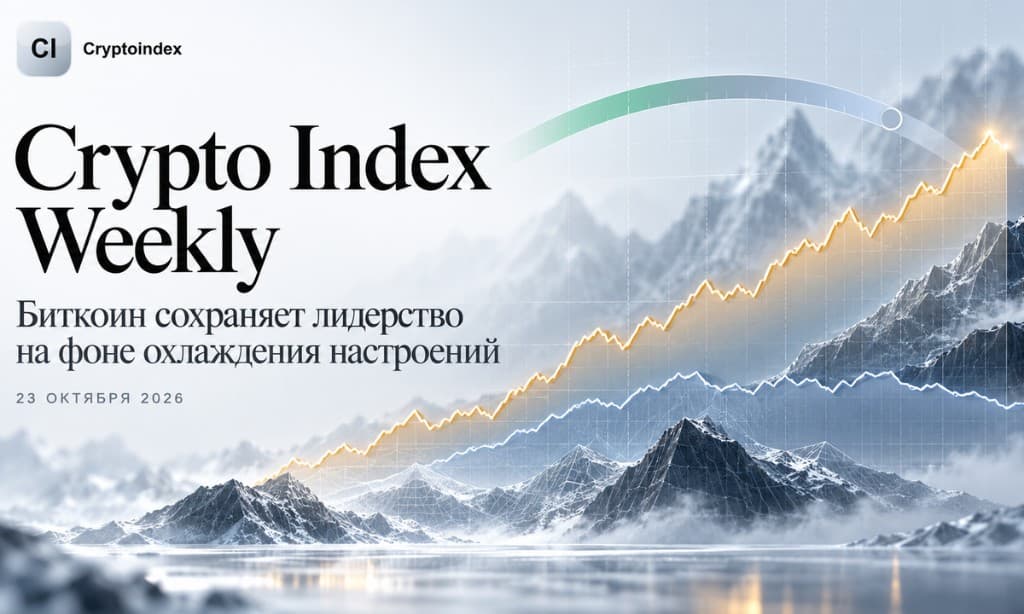 Криптоиндекс недели: Биткоин сохраняет лидерство на фоне охлаждения настроений
